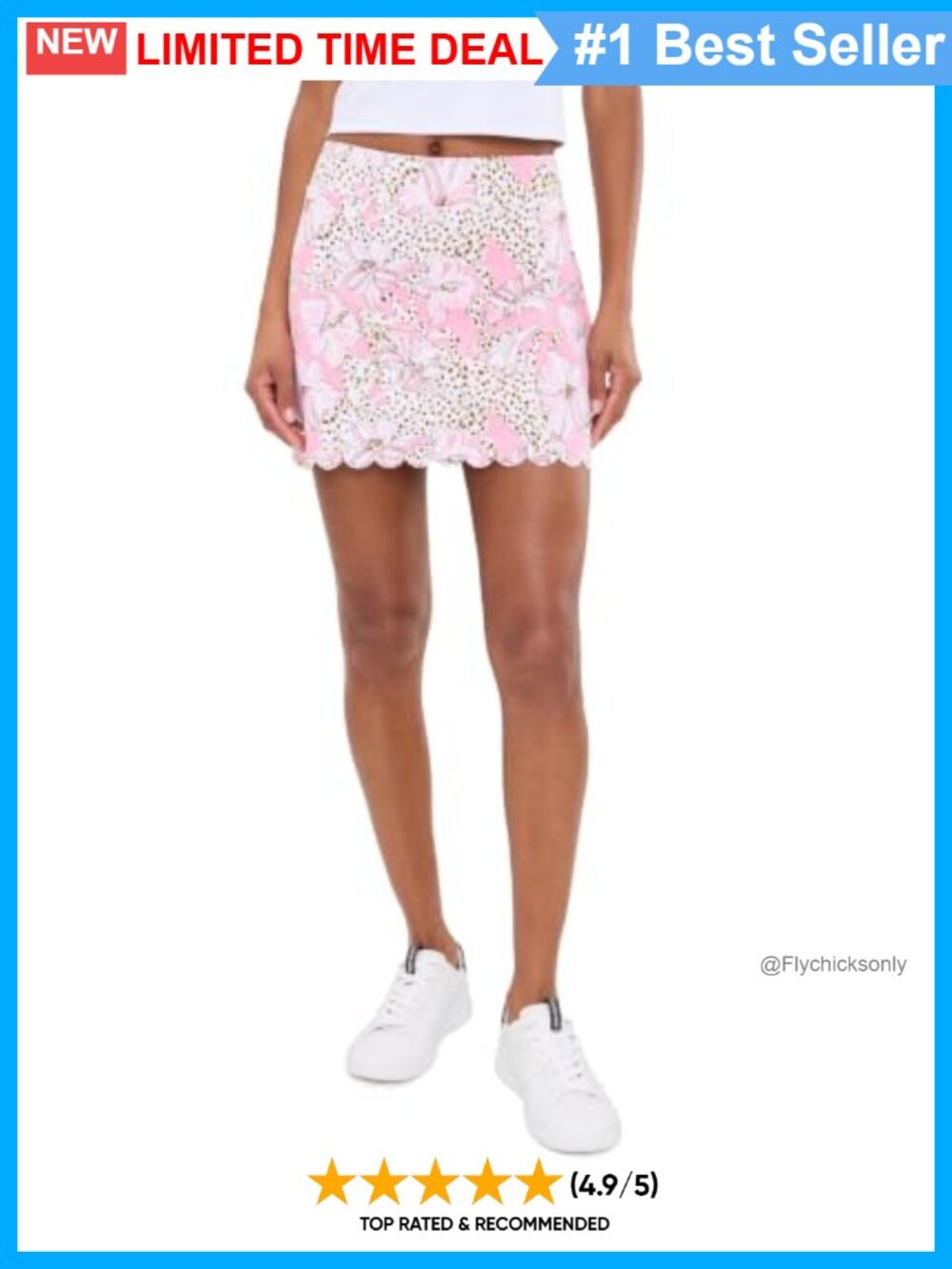 Lilly Pulitzer Meena Scallop Skort UPF 50 Recycled Polyester Spandex